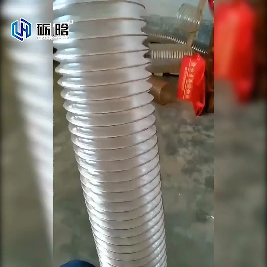 Aspiradora PU Ventilación de poliuretano Manguera de conducto de aire de vacío / PU Tubo de manguera de succión flexible PVC Flexible PU Alambre de acero Recolección de polvo para enrutador CNC